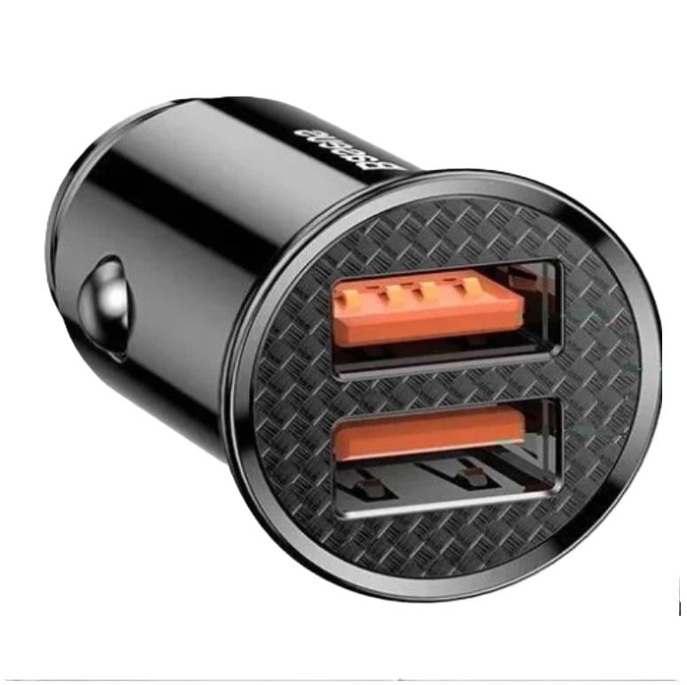 Зарядний пристрій для телефонів автомобільний BASEUS CCYD-A01 Quick Charge з двома USB 30 Вт 12-24 В (24172251)
