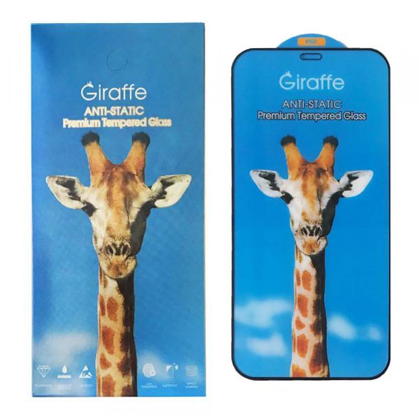 Защитное стекло Giraffe Anti-Static Apple iPhone 12, iPhone 12 Pro (A2172, A2402, A2403, A2404, A2341, A2406, A2407, A2408) Full Glue с черной рамкой