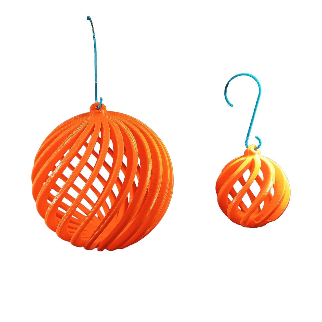 Набір ялинкових прикрас Spiral Christmas Balls 3D-друк Набір ялинкових прикрас Spiral Christmas Balls 3D-друк