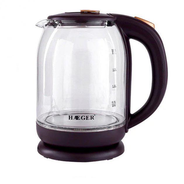 Чайник електричний Haeger HG-7833 стеклянный 2200 Вт (HG7833) Чайник електричний Haeger HG-7833 стеклянный 2200 Вт (HG7833)