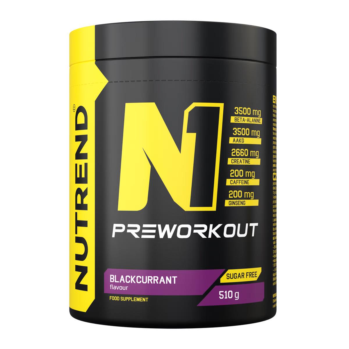Предтренировочный комплекс Nutrend N1 Pre-workout Blackcurrant 510 г