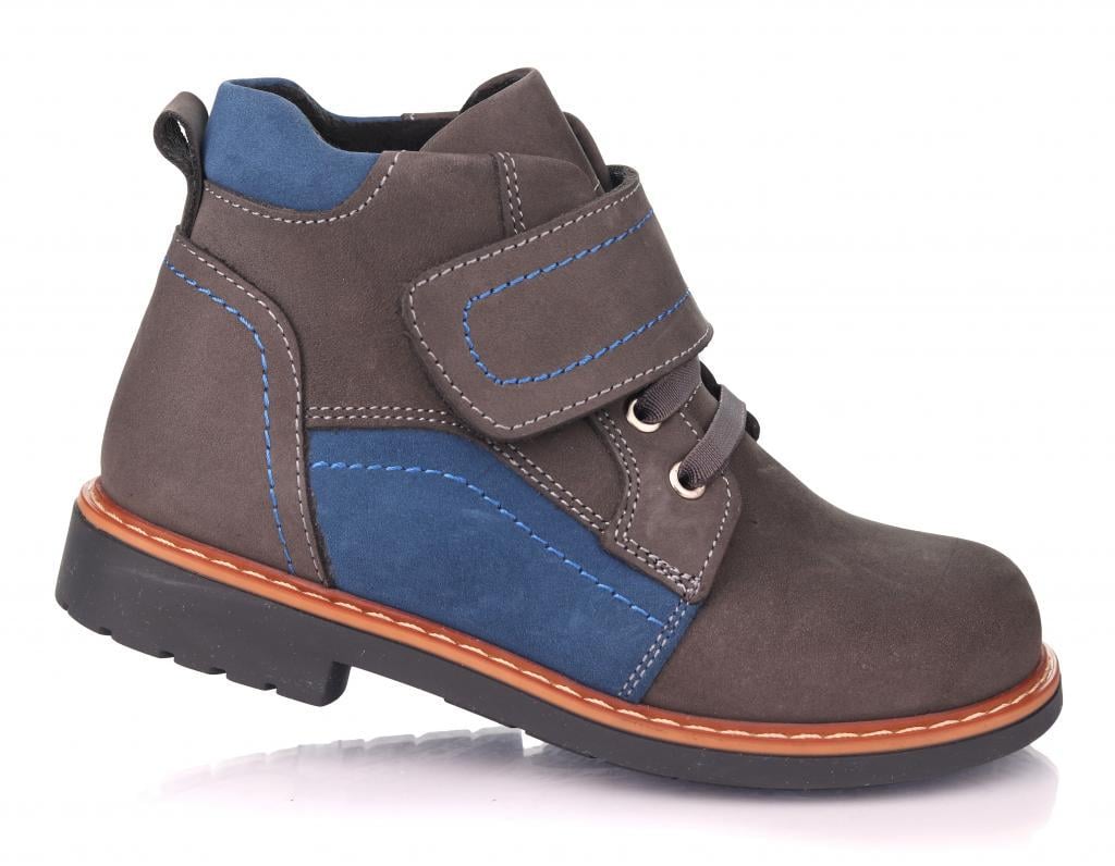 Ботинки осенние Topitop для мальчиков 2143 нубук р. 22 Серо-синий Ботинки осенние Topitop для мальчиков 2143 нубук р. 22 Серо-синий