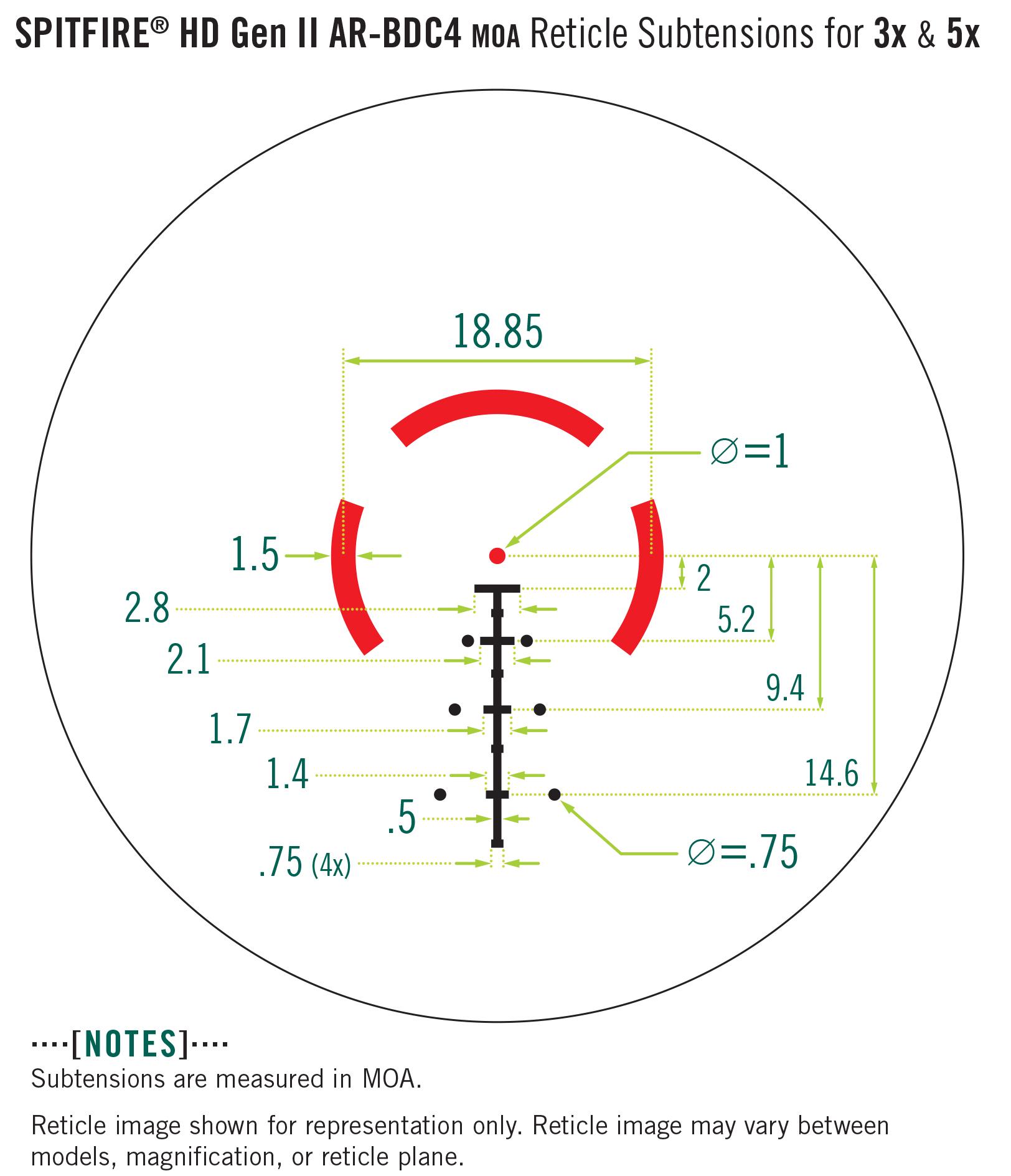 Приціл оптичний Vortex Spitfire 3x Prism II Scope AR-BDC4 Reticle (SPR-300) - фото 8