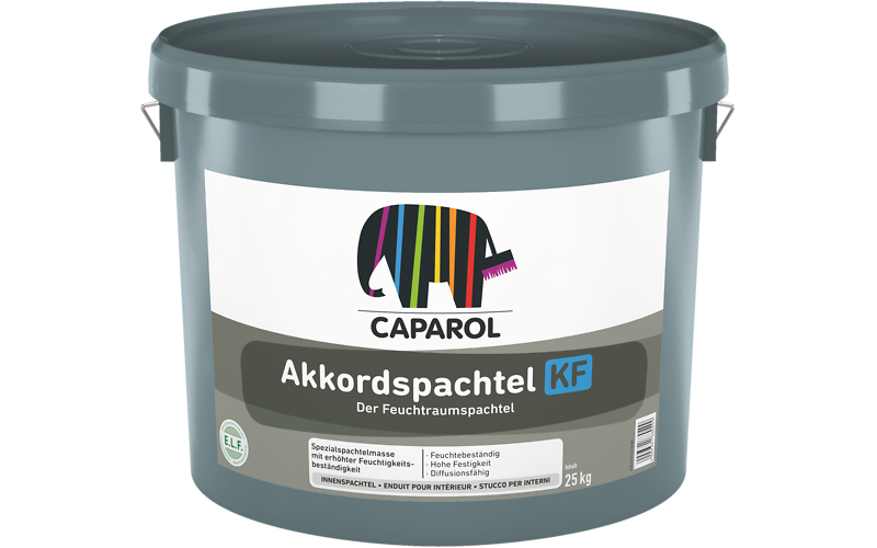 Шпаклівка вологостійка інтер'єрна акрилова матова Caparol Akkordspachtel KF E.L.F 25 кг Білий