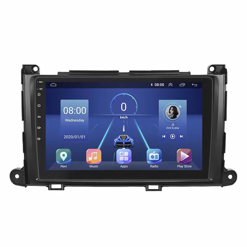 Автомагнитола штатная Lesko Top для Toyota Sienna III 2010-2014 г. 4G/Wi-Fi/GPS 6/128 GB 9" (10870-57838)