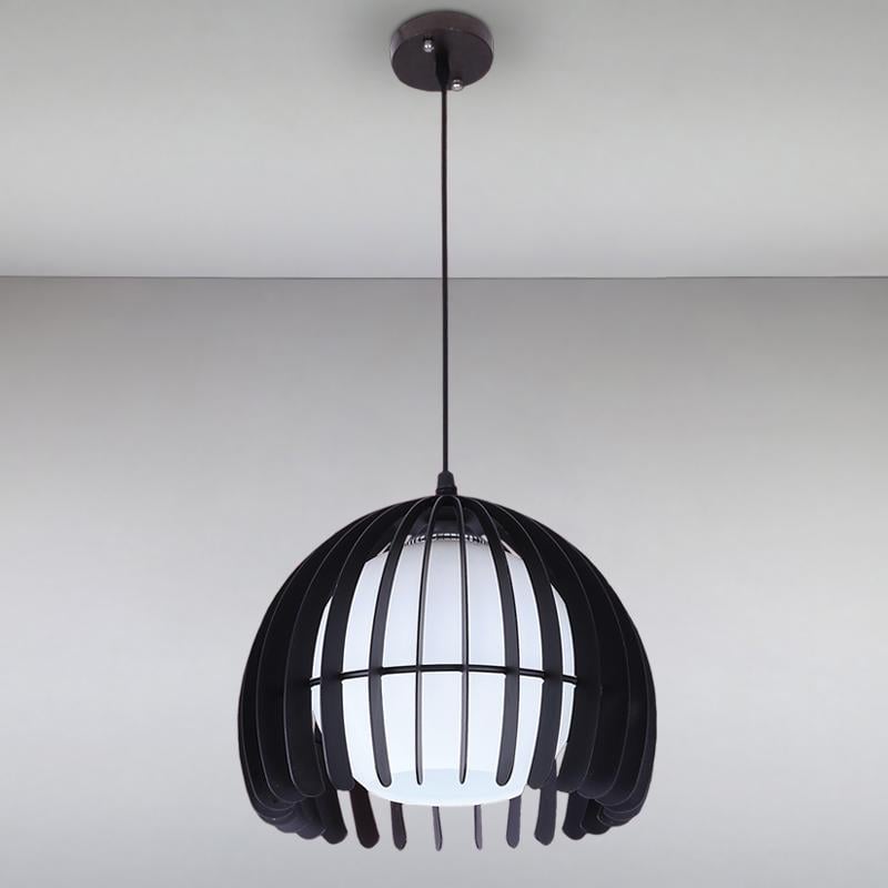 Люстра подвесная Light House LS-11025-1 на одну лампу Черный/Белый