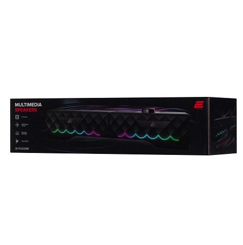 Акустическая система 2E 2E-PCS232BK 2,0 PCS232 RGB Soundbar USB 10 Вт Black (582414) - фото 8