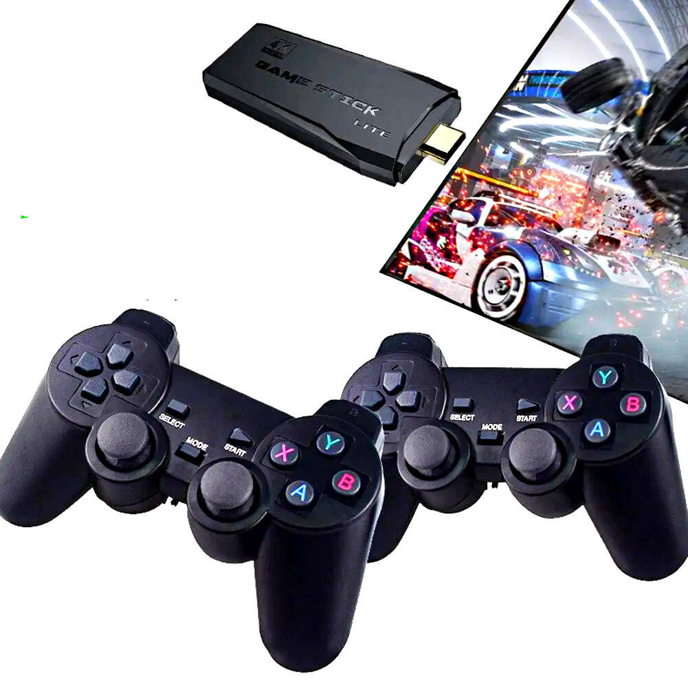 ᐉ Игровая приставка HDMI Game Stick Lite M8 64 Gb 4K Ultra HD с  беспроводными джойстиками 10000 игр (10794112) • Купить в Киеве, Украине •  Лучшая цена в Эпицентр