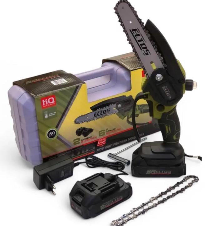 Пила аккумуляторная цепная Eltos АПЦ-20/6-BL с удлинителем VS'2500 1,6-2,5 м бесщеточный мотор/телескопическая штанга (24681638) - фото 5 Пила аккумуляторная цепная Eltos АПЦ-20/6-BL с удлинителем VS'2500 1,6-2,5 м бесщеточный мотор/телескопическая штанга (24681638) - фото 5