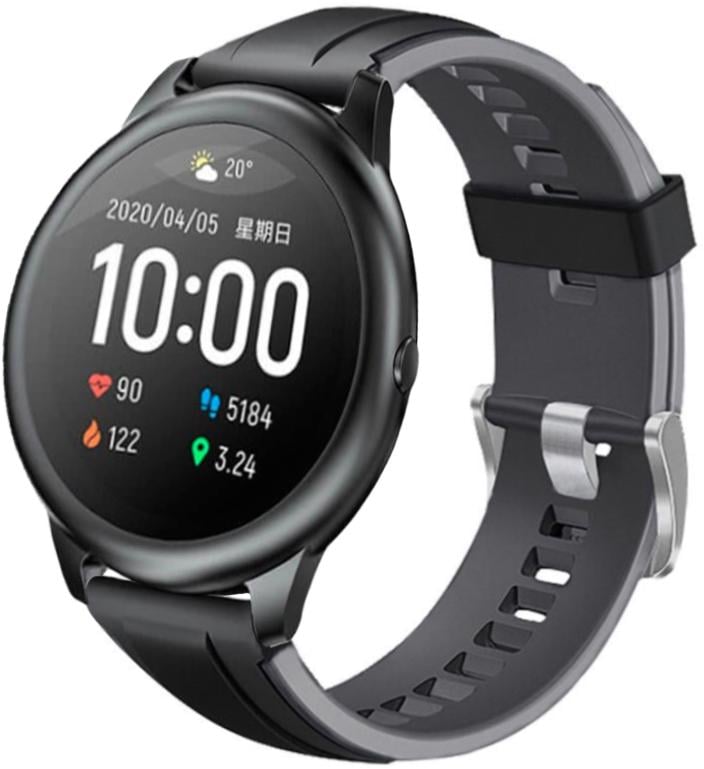 Ремешок Coholl для Haylou Smart Watch Solar LS05 22 мм Black/Grey (19184)