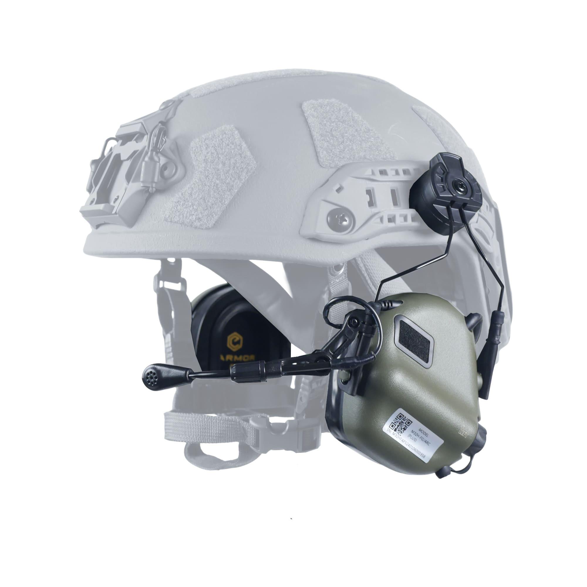 Навушники активні Earmor M32Н з кріпленням Olive