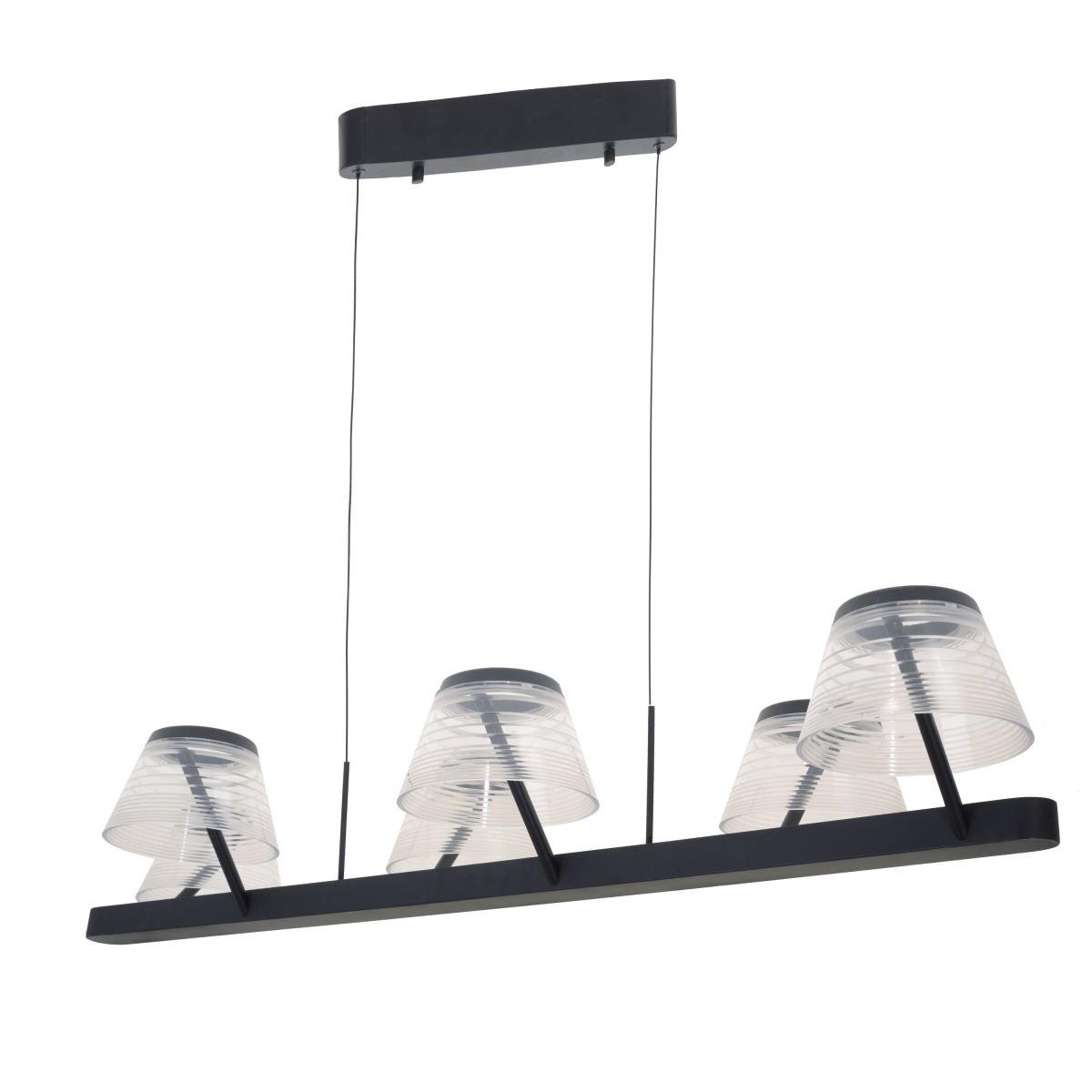 Люстра лофт подвесная светодиодная Brille BL-853S/48 W WW BK