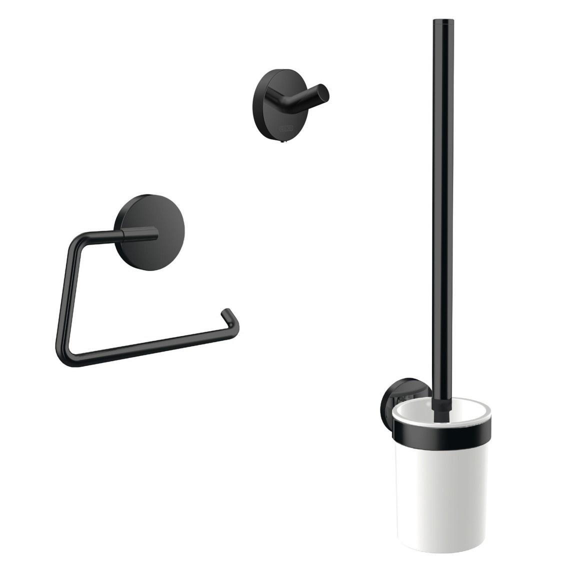 Набор аксессуаров для ванной Emco Round 439813300 Черный (199862)