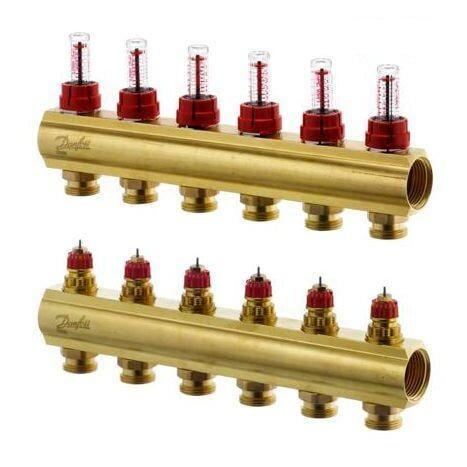 Коллектор Danfoss 6+6 с расходомерами FHF (088U0526) Коллектор Danfoss 6+6 с расходомерами FHF (088U0526)