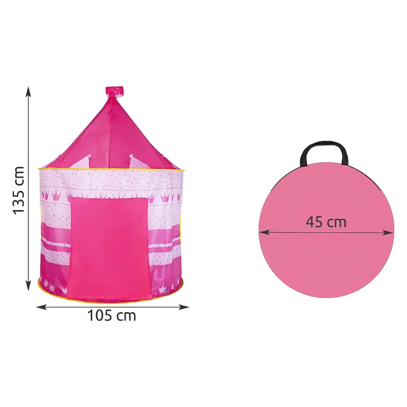 Дитячий намет для дівчинки Замок Принцеси з короною Рожевий (VEN0149.) - фото 9