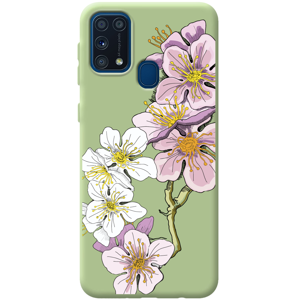 Чехол Boxface Samsung M315 Galaxy M31 Cherry Blossom Зеленый силикон (39091-cc4-41820)