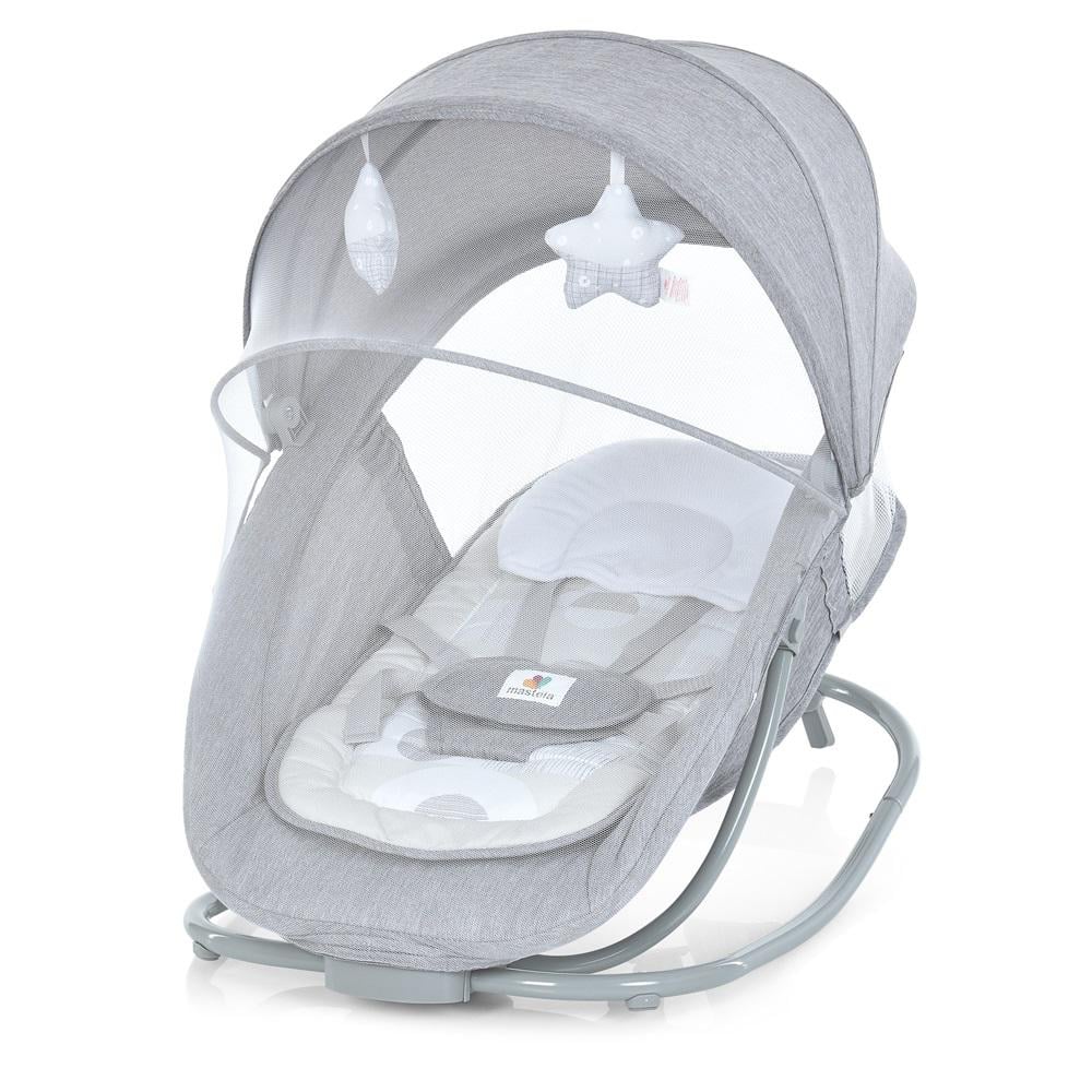 Заколисуючий центр-шезлонг 8114 Сіро-бежевий - фото 4 Заколисуючий центр-шезлонг 8114 Сіро-бежевий - фото 4