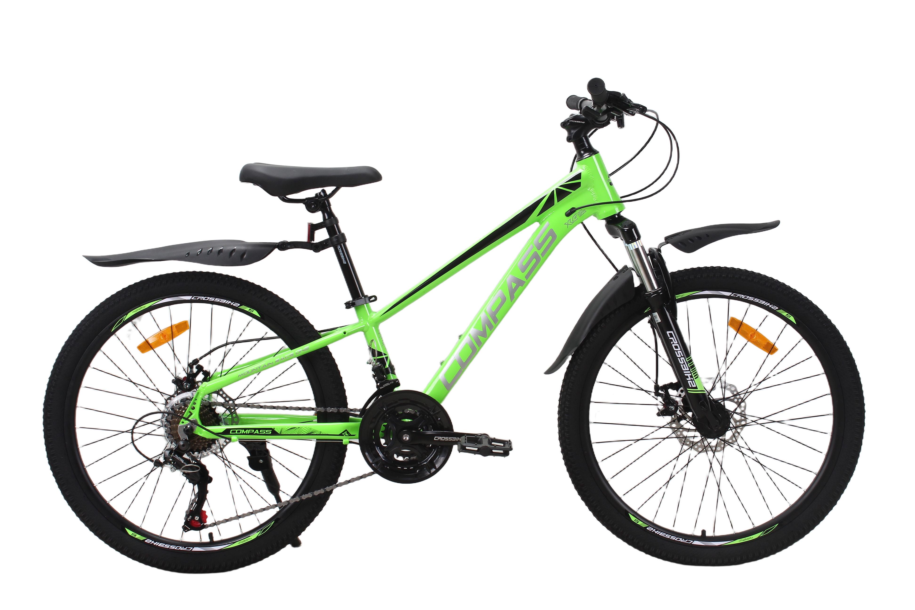Велосипед CrossBike COMPASS 24" 11" Зелено-Черный
