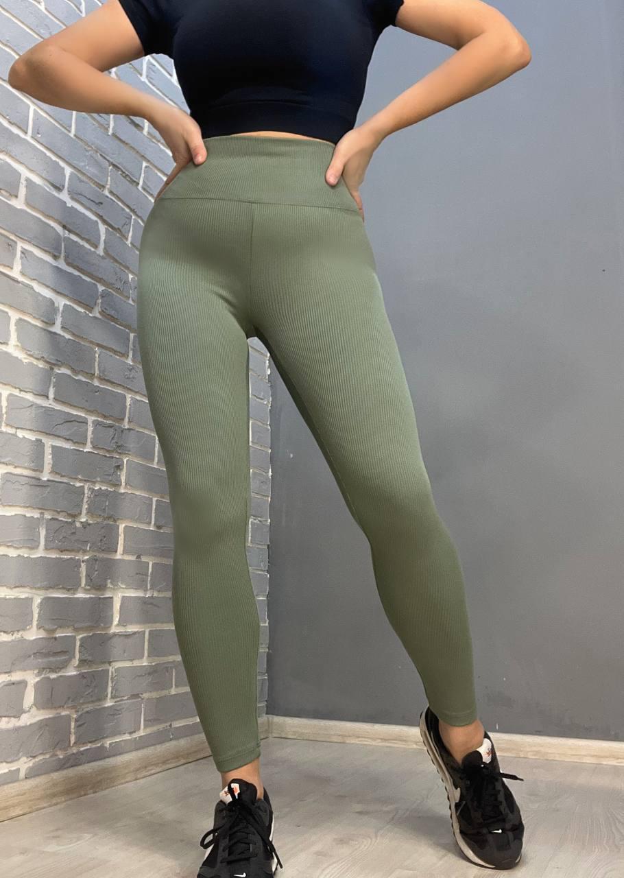 Лосины женские LADY HUREM 2247 рубчик широкий утягивающий пояс S Хаки (1534) - фото 1 Лосины женские LADY HUREM 2247 рубчик широкий утягивающий пояс S Хаки (1534) - фото 1