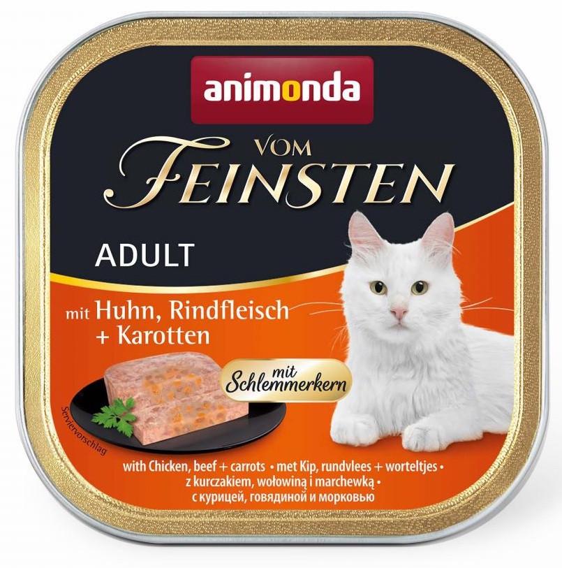 Корм влажный для кошек Animonda Vom Feinsten с курицей/говядиной и морковью 100 г (1830807810)