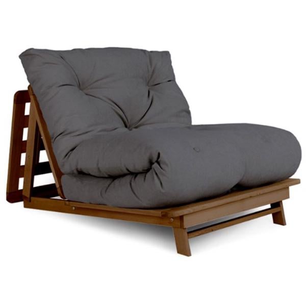 Кресло-футон Woodman Layti-90 раскладное из массива дерева Ореховый/Пепельный