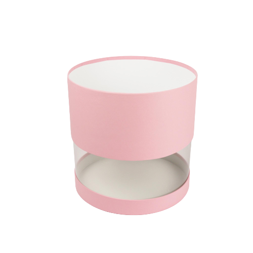 Коробка двухуровневая Perfectbox цилиндрическая матовая 25х25 см Розовый (252516)