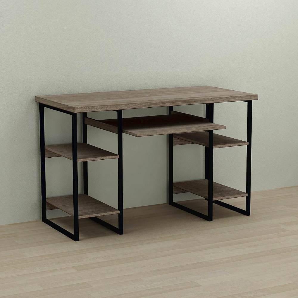 Письмовий стіл Ferrum-decor Тім ДСП 32 мм 75x140x70 см Чорний/Дуб Сонома Трюфель (FRD-103987)