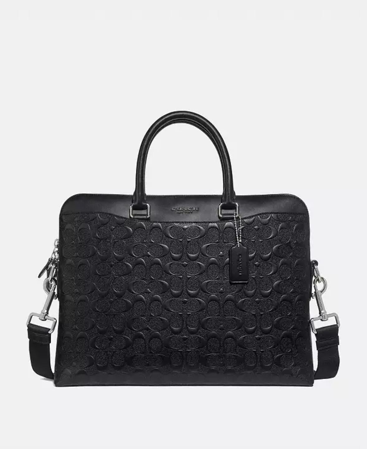 Сумка мужская Coach Beckett Portfolio Brief In Signature Leather 72973 Серый (5123998)