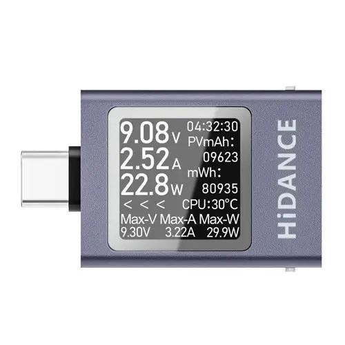 USB-тестер Hidance HDC-085C із OLED-дисплеєм і зарядними протоколами (8e357eb8) - фото 3