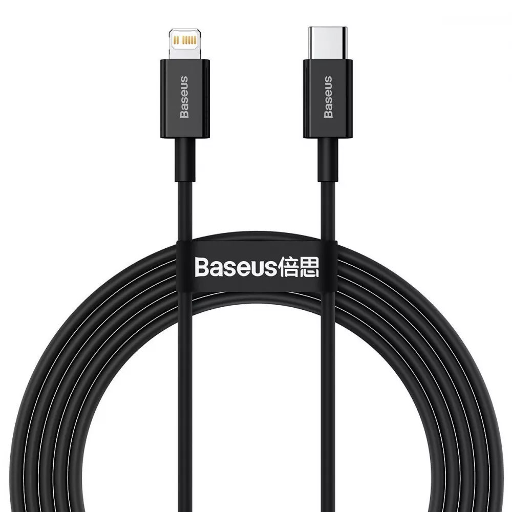 Кабель Baseus Superior Series Fast Charging Type-C to Lightning PD 20 Вт 2 м Black (9754569) - фото 1