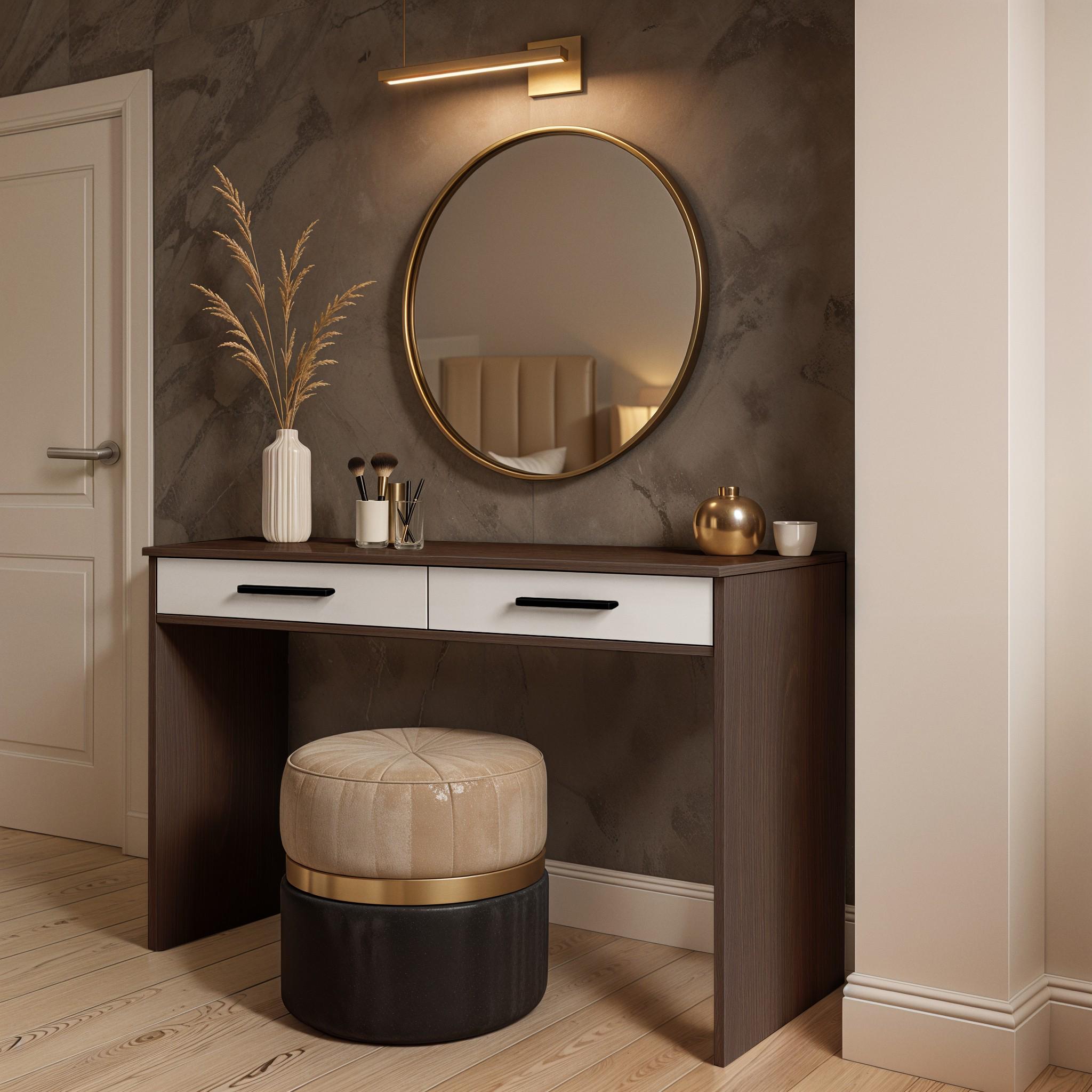 Туалетний стіл Amelia 1100х400х760 мм Венге Магія/Білий Туалетний стіл Amelia 1100х400х760 мм Венге Магія/Білий