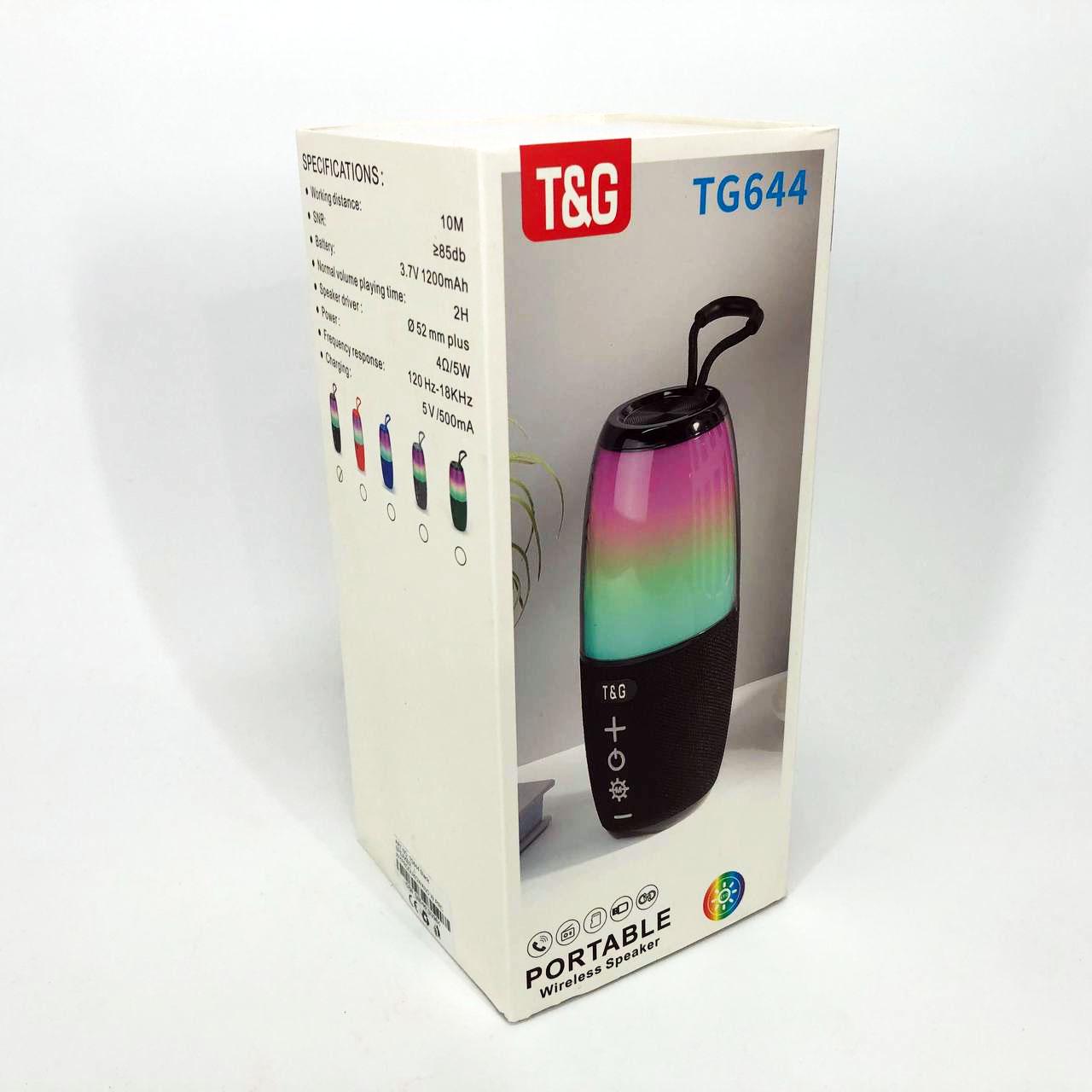 Колонка портативна TG644 5W з RGB підсвічуванням та ремінцем Чорний - фото 11 Колонка портативна TG644 5W з RGB підсвічуванням та ремінцем Чорний - фото 11