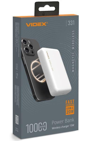 Повербанк Videx VPB-331 10000 mAh White (VPB-331-W)