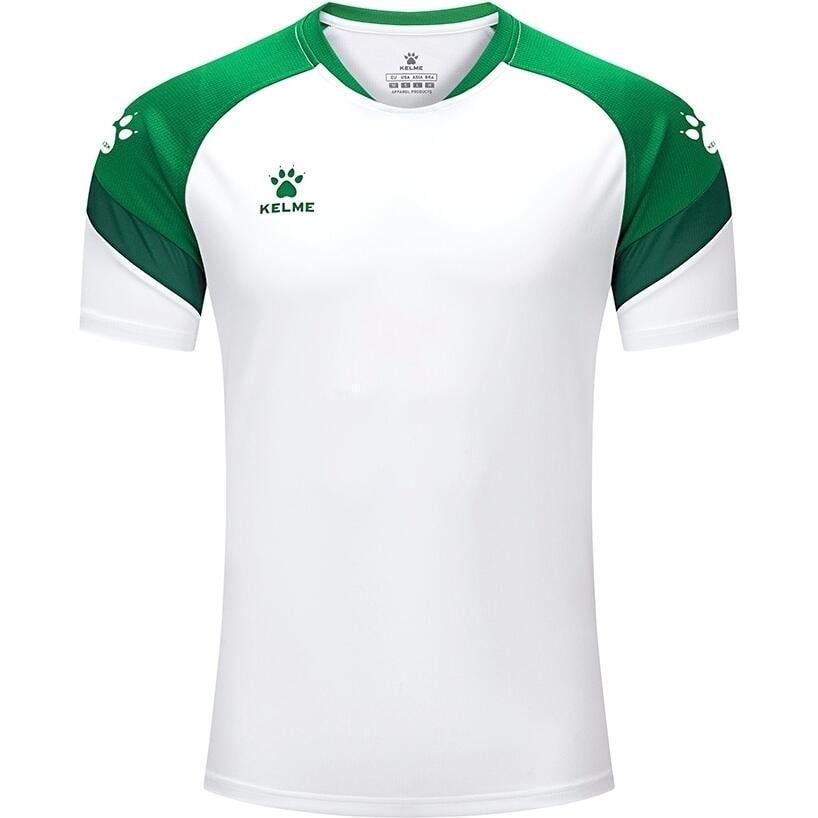 Футболка Kelme BRAVO 7351TX1092.9105 S Бело-зеленый (47394-45)