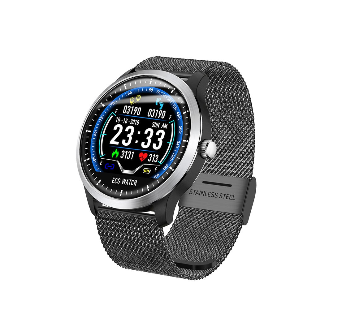 Смарт годинник з тонометром ЕКГ та пульсоксиметром Чорний (0242)