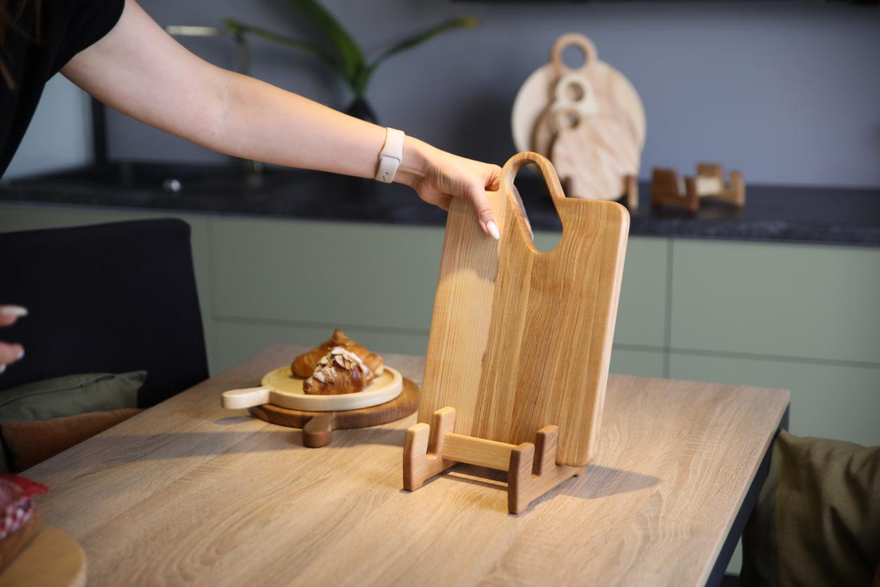 Дощечка дерев’яна Жолоб з деревини ясена 35х23х2 см (WDK-5.1) - фото 4