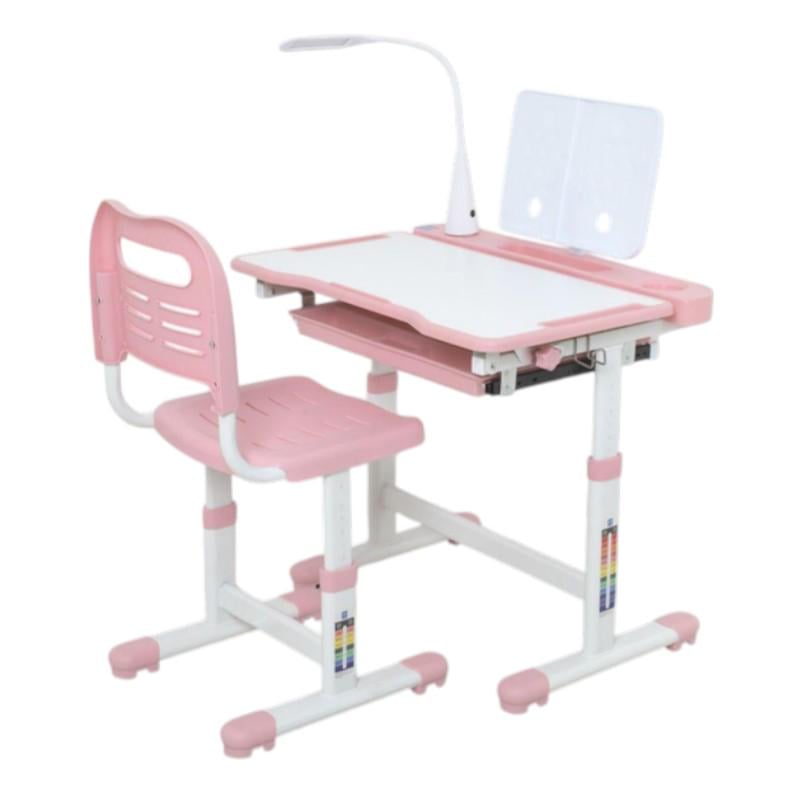 Парта детская Bambi и стул с регулировкой высоты Розовый (M 5068-8-2) - фото 1 Парта детская Bambi и стул с регулировкой высоты Розовый (M 5068-8-2) - фото 1