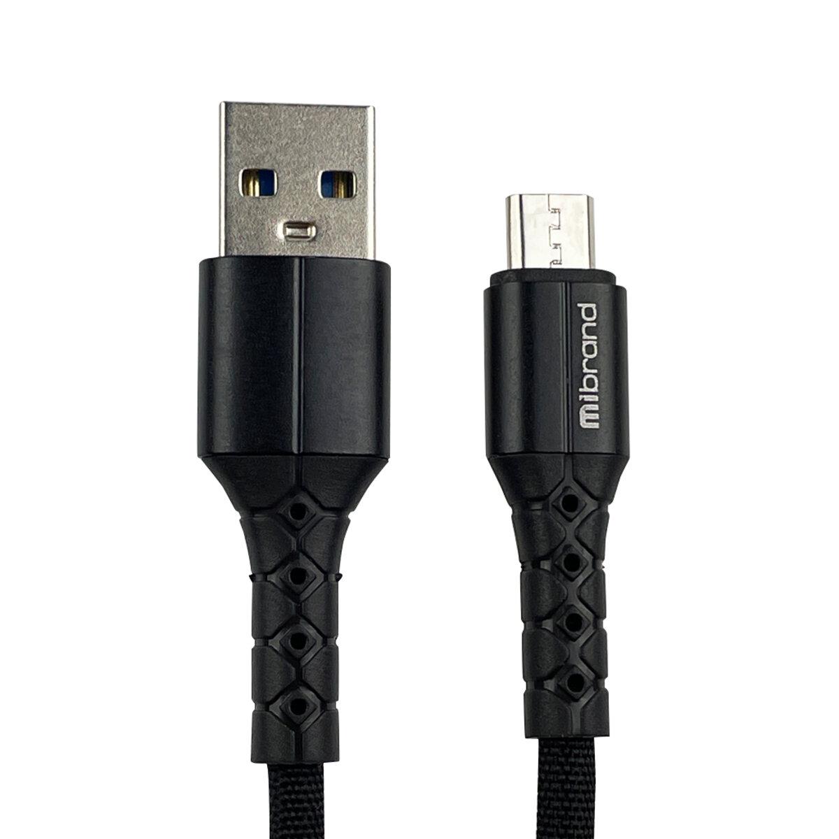 Кабель Mibrand MI-32 USB to Micro USB 0,5 м Black (MIDC/3205MB) - фото 1