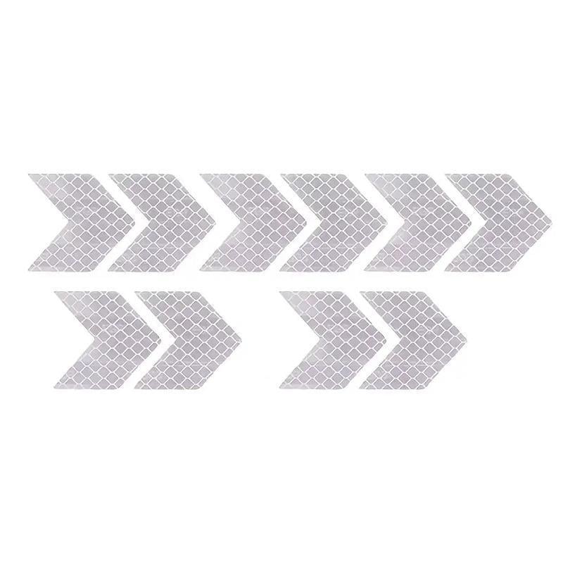 Наклейки світловідбивні сигнальні Стрілки для автомобіля 10 шт. Білий (2789190697)