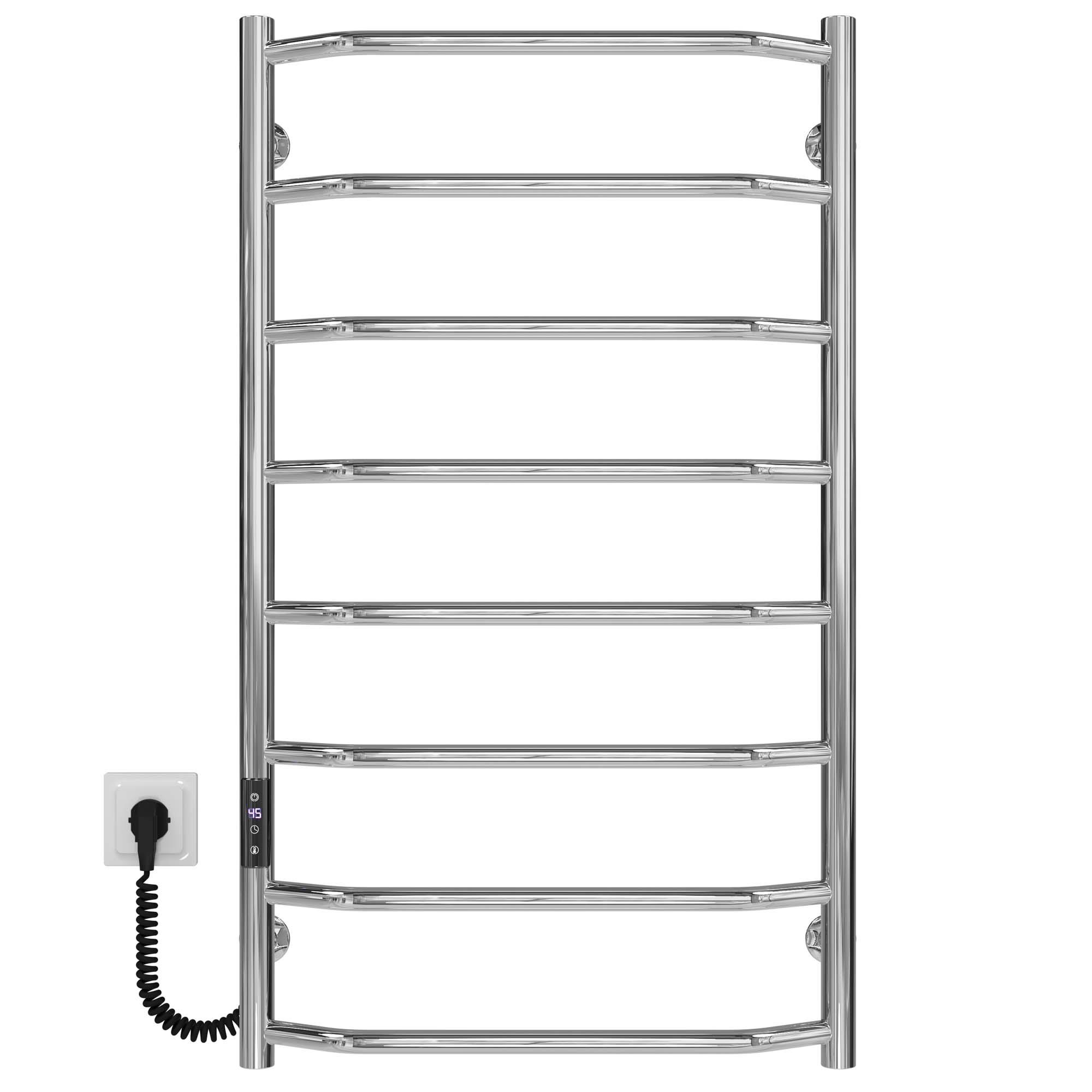 Полотенцесушитель электрический Deffi Трапеция П8 JD03 левое подключение нержавеющая сталь 500x900 мм Хром (C.TR.90.50.8.ECL1)