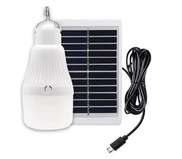Світлодіодна лампочка Cclamp CL-022 10 W на акумуляторі з сонячною панеллю (9115)