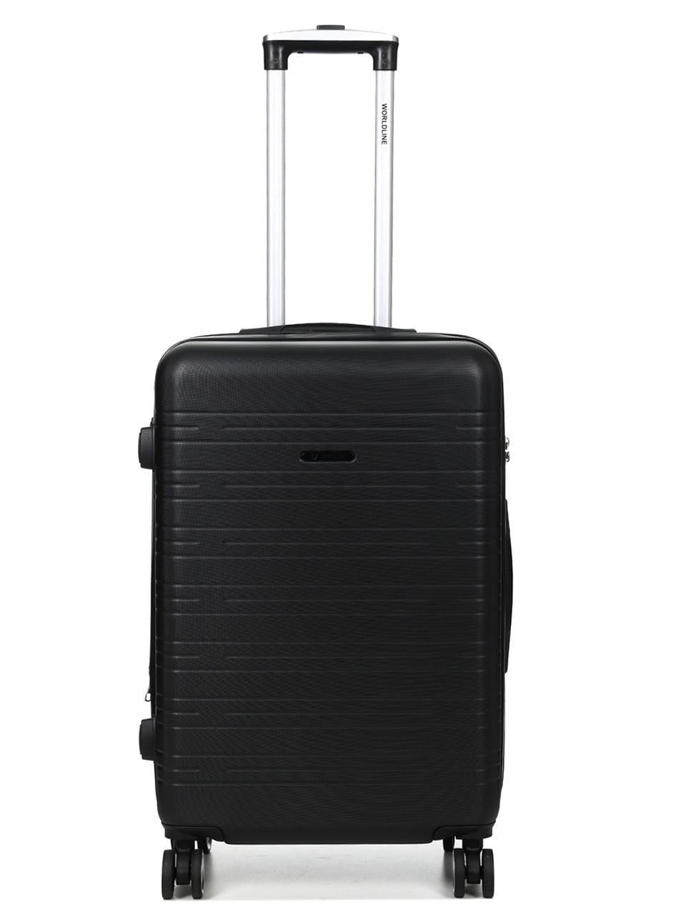 Чемодан Франция средняя Worldline M 66х44х28+3 см 74 л 3,5 кг Черный (627)