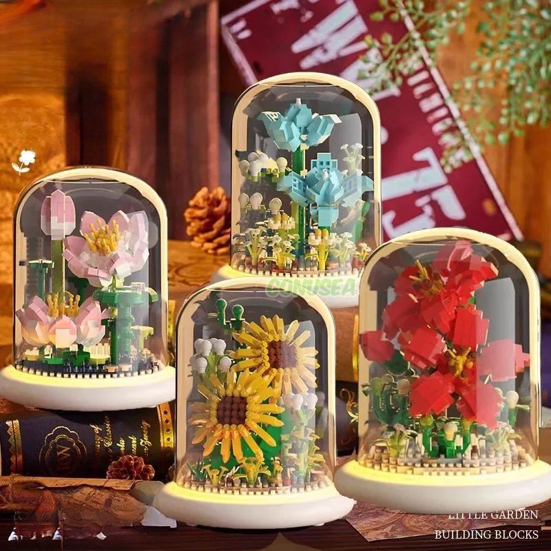 Конструктор-ночник Цветок в колбе с подсветкой Ромашка 550 дет. - фото 6 Конструктор-ночник Цветок в колбе с подсветкой Ромашка 550 дет. - фото 6