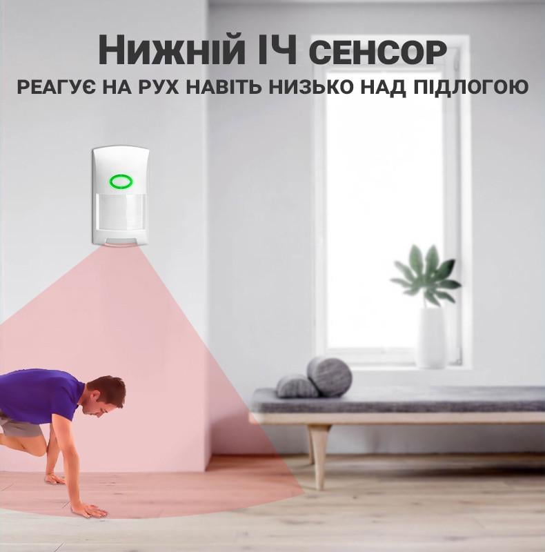 Інфрачервоний WiFi датчик руху USMART MS-03w з захистом від тварин та підтримкою Tuya для Android & iOS - фото 6