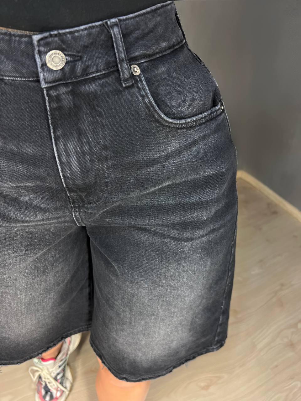 Шорты женские джинсовые Zeo Basic 4869 бермуды большие р. 44 Черный (4280) - фото 6 Шорты женские джинсовые Zeo Basic 4869 бермуды большие р. 44 Черный (4280) - фото 6