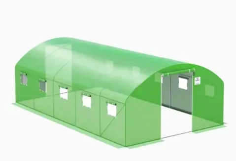 Теплица садовая 2-х дверная 4x6x2 м 24 м2 Зеленый (003349)