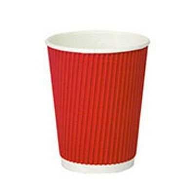 Стакан гофрований Ripple 250мл 30 шт. Червоний (30258)