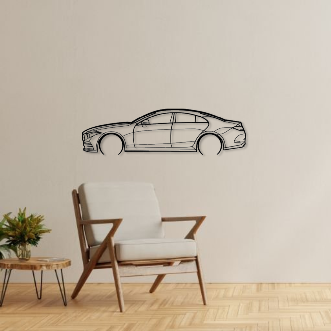 Декор на стену авто Mercedes-Benz CLS 2013 из металла 100 см (auto257)