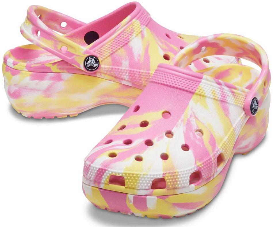 Сабо жіночі Crocs Classic clog Platform Marbled Lemonade р. 37-38 Рожевий (10161)