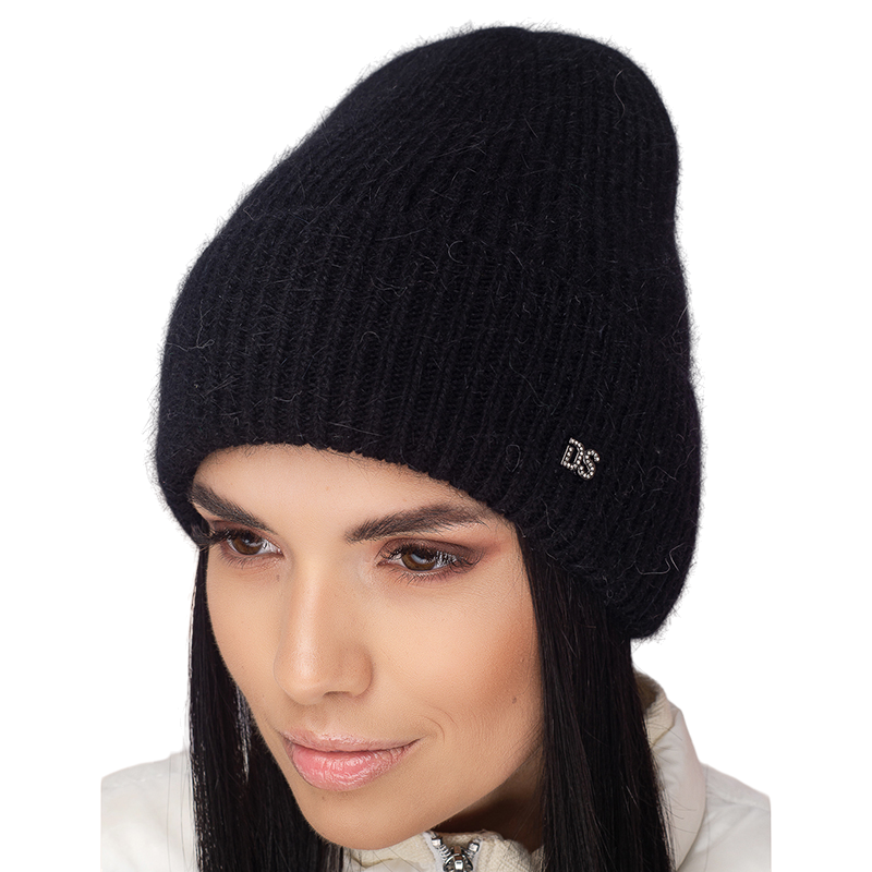 Шапка ангорова жіноча Leks Конфетті one size Чорний - фото 1 Шапка ангорова жіноча Leks Конфетті one size Чорний - фото 1